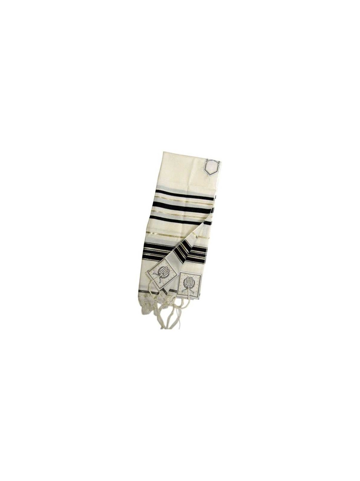Traditional Black & Gold Stripes Wool Tallit | Tallit/Tallis | Judaica