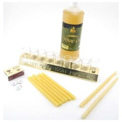 Complete Oil Menorah Package | Candle Holders | Judaica