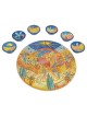 Plaque de Seder de Jérusalem multicolore en bois | Pâque | Judaïca
