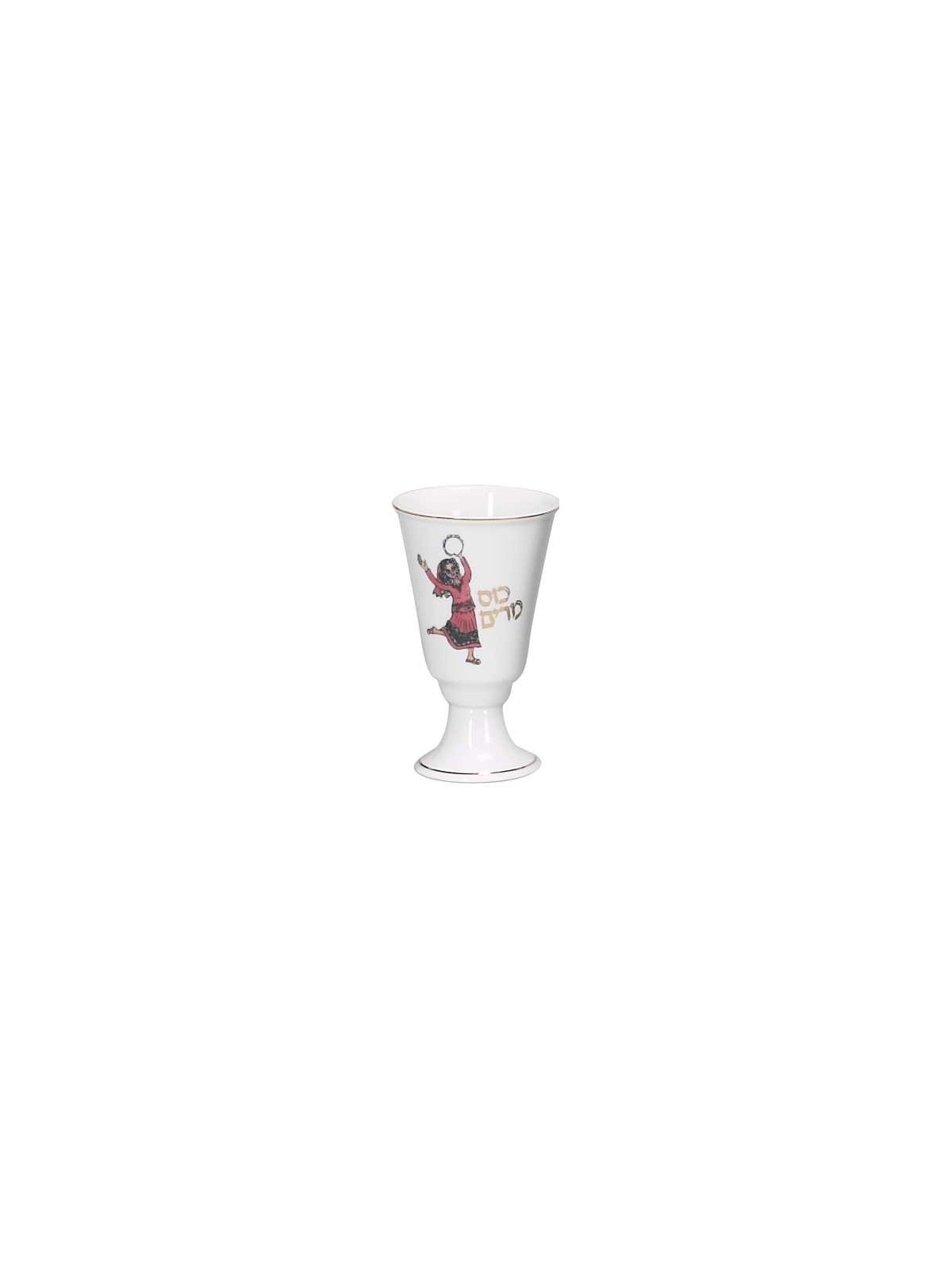 Tambourin dansant la Coupe de Miriam | Pâque | Judaïca