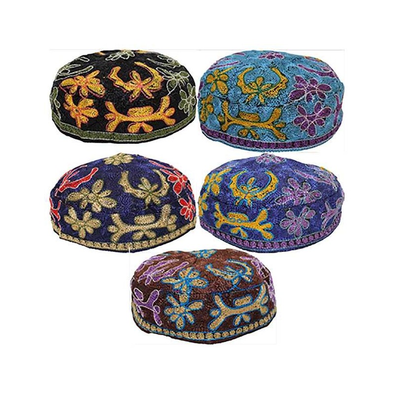 Bucharian Embroidered Kippah | Kippahs | Judaica