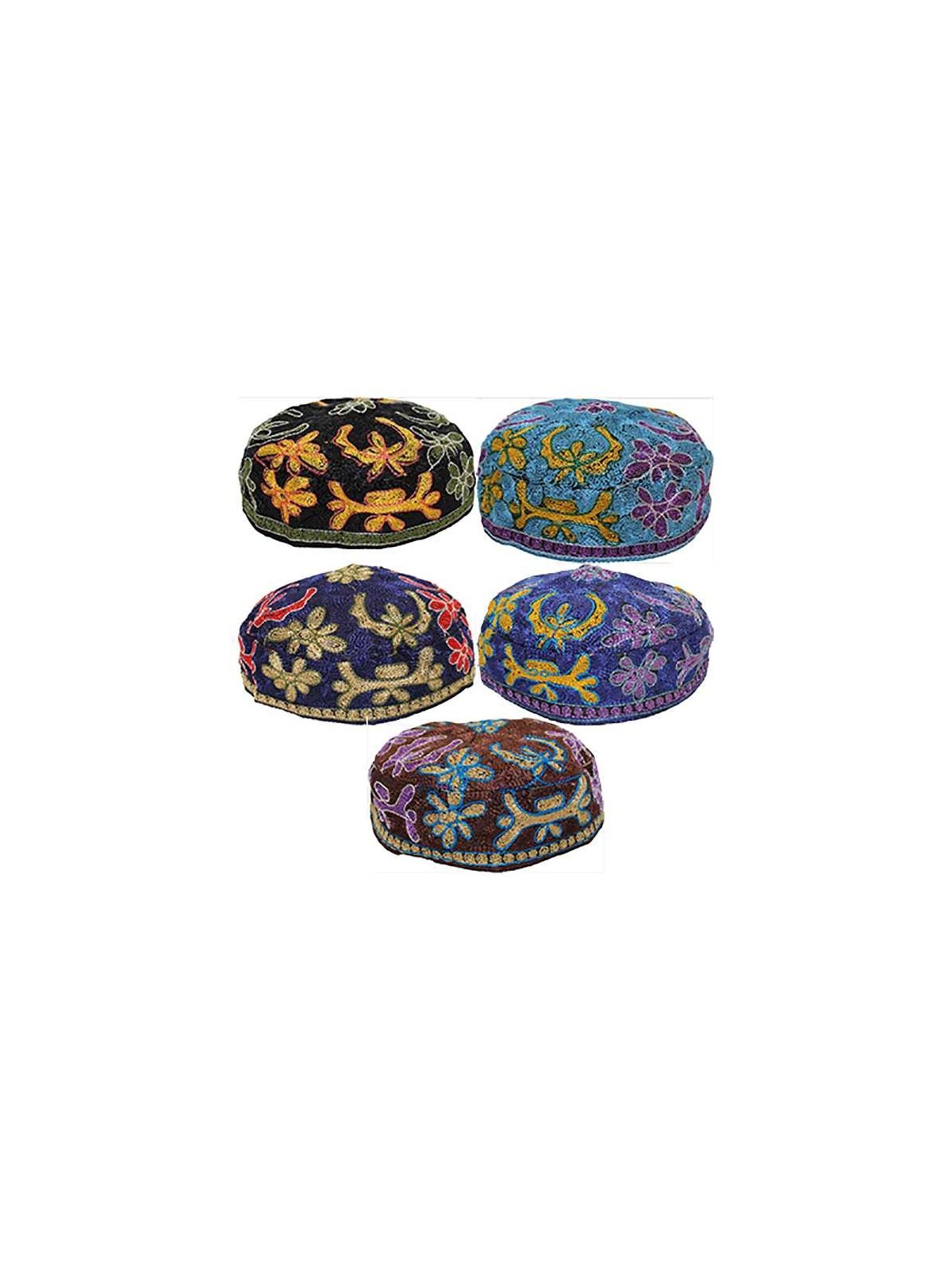Bucharian Embroidered Kippah | Kippahs | Judaica