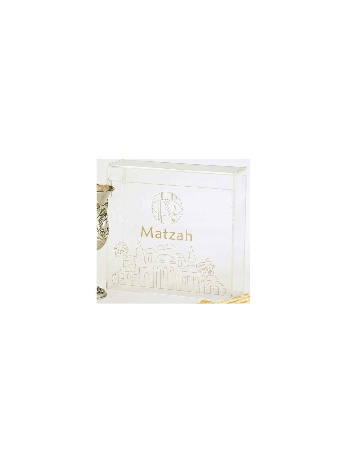 Boîte à matsa de Jérusalem en or | Pâque | Judaïca
