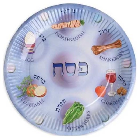 Assiettes de Seder en papier jetables | Pâque | Judaïca