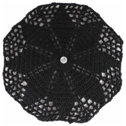 Couvre-chefs au crochet pour dames - Noir | Kippas | Judaïca