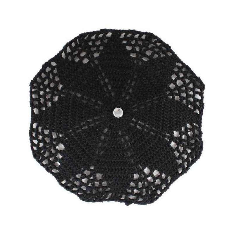 Couvre-chefs au crochet pour dames - Noir | Kippas | Judaïca