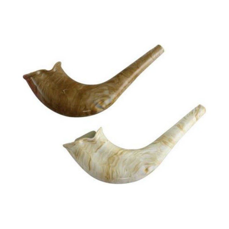 Shofar jouet rond marbré | Roch Hachana | Judaïca