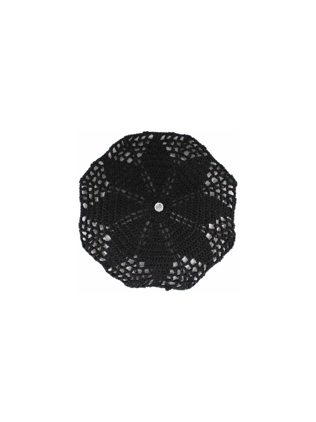 Hand Crocheted Head Covering with Hidden Comb - Bl | Kippahs | Judaica