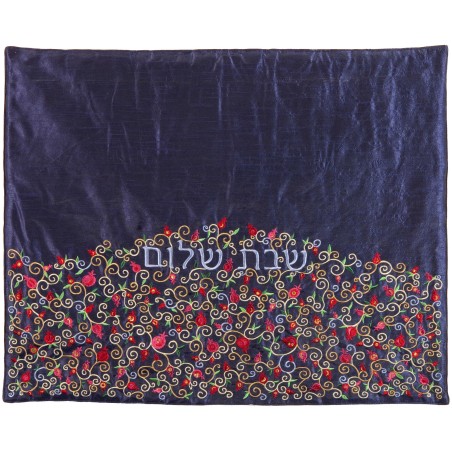 Couverture Plata Fleurs Marine | Tout Judaïca | Judaïca
