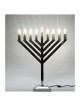 Menorah à écran LED chromé de 18 pouces | Hanoukka | Judaïca
