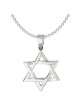 Pendentif étoile de David poli en argent sterling | Bijoux | Judaïca