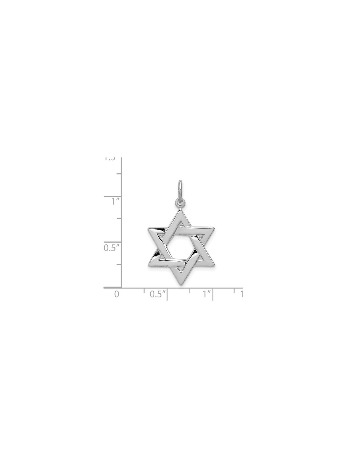 Pendentif étoile de David frappé en argent sterling | Bijoux | Judaïca