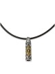Pendentif Mezouza en acier inoxydable bicolore | Bijoux | Judaïca