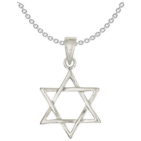 Pendentif étoile de David en argent sterling hautement polonais | Bijoux | Judaïca