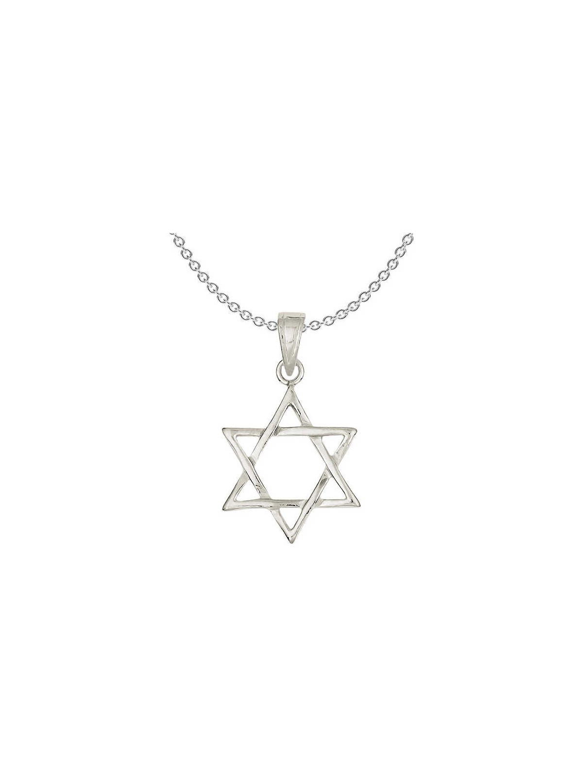 Sterling Silver High Polish Star of David Pendant | Jewelry | Judaica