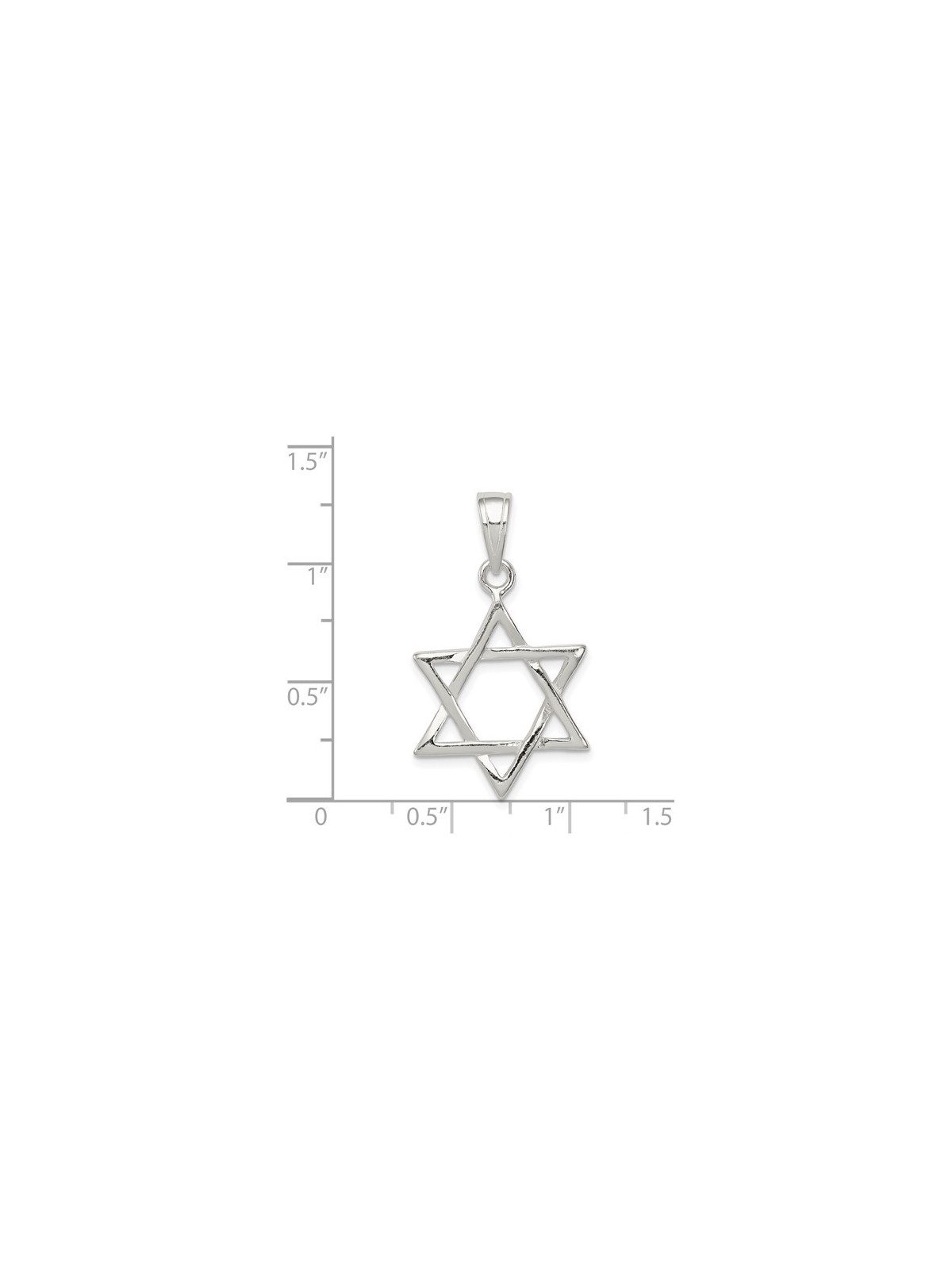 Pendentif étoile de David en argent sterling hautement polonais | Bijoux | Judaïca