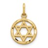 14k Solid Yellow Gold Star of David Circle Pendant | Jewelry | Judaica