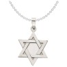 14k White Gold Solid-Back Star of David | Jewelry | Judaica