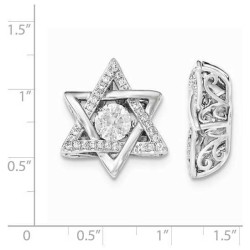 Pendentif étoile de David vibrante en argent sterling CZ | Bijoux | Judaïca