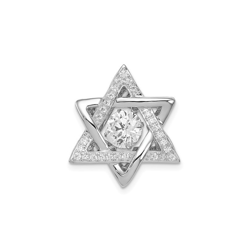 Sterling Silver CZ Vibrant Star of David Pendant | Jewelry | Judaica
