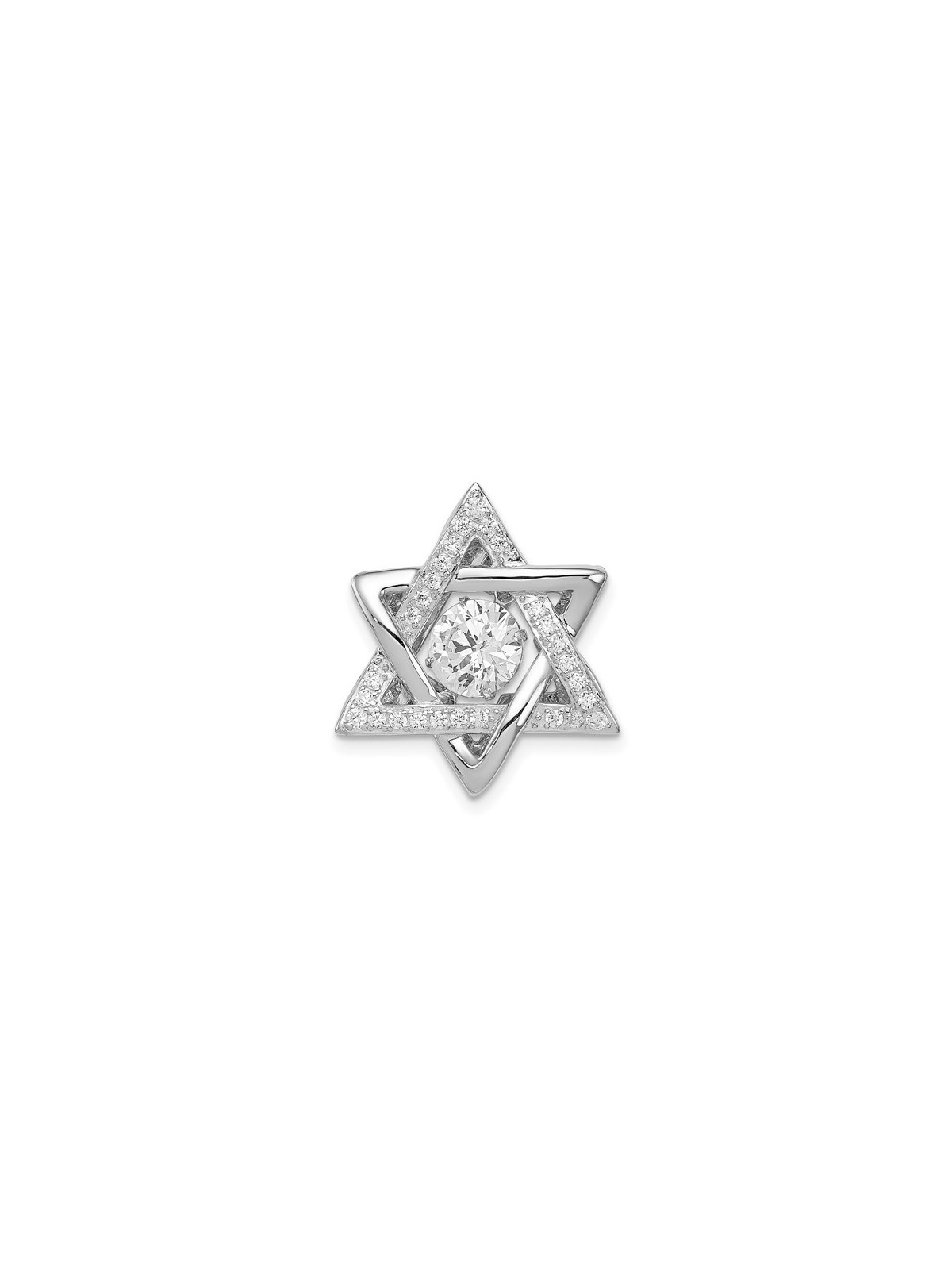 Sterling Silver CZ Vibrant Star of David Pendant | Jewelry | Judaica