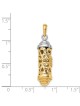 14k Two-Tone Gold Decorative Mezuzah Pendant | Jewelry | Judaica