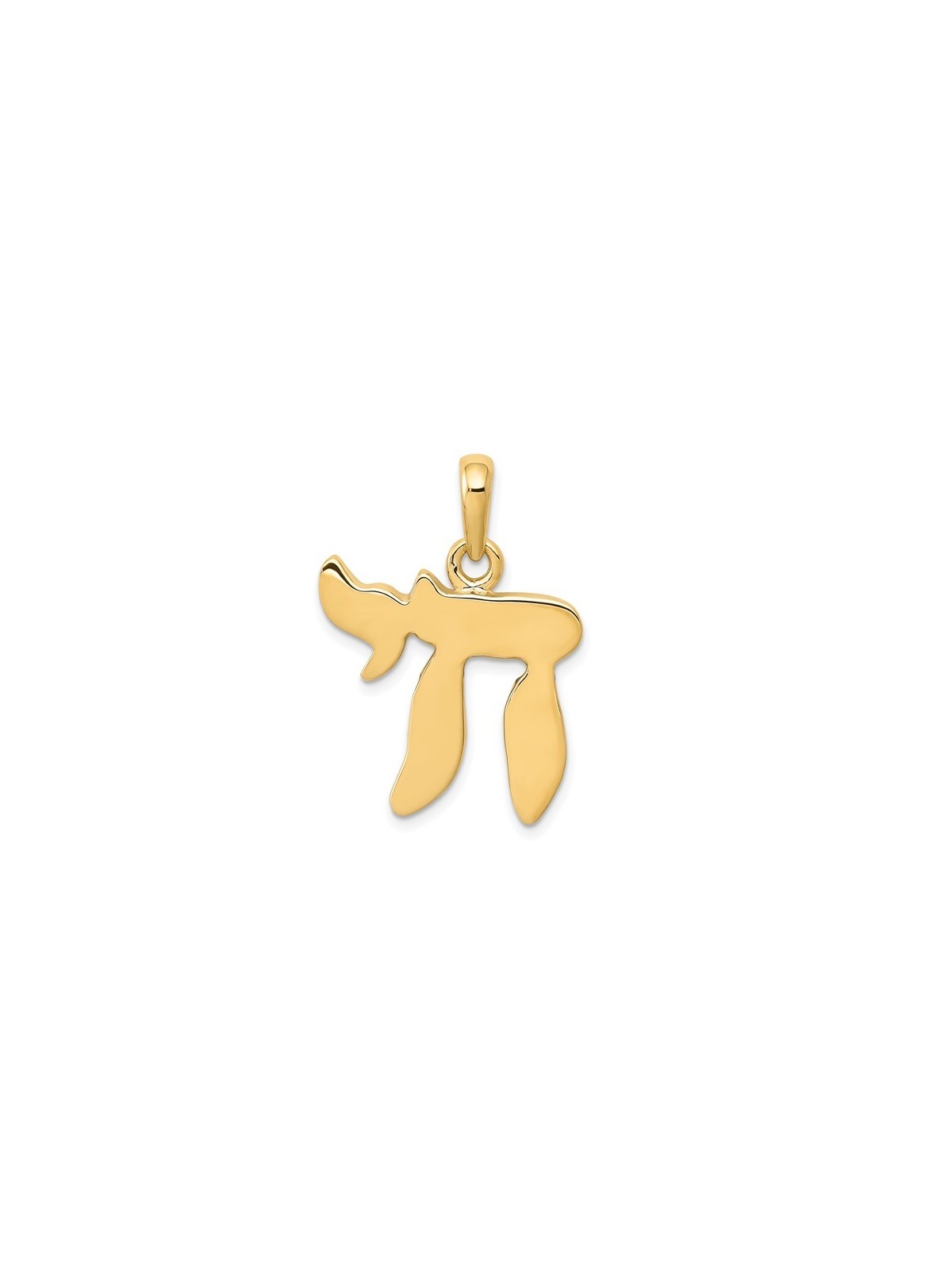 Large 14K Yellow Gold Chai Pendant | Jewelry | Judaica
