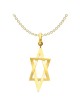 14k Yellow Gold Elongated Star of David Pendant | Jewelry | Judaica
