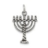 Sterling Silver Ornate Menorah Pendant | Jewelry | Judaica