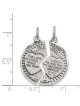 Pendentif de pièce de monnaie Mizpah antique en argent sterling 2 pièces | Bijoux | Judaïca