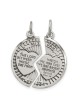 Pendentif de pièce de monnaie Mizpah antique en argent sterling 2 pièces | Bijoux | Judaïca