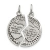 2-Piece Antique Sterling Silver Mizpah Coin Pendan | Jewelry | Judaica