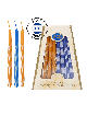 Bougies de Hanoukka fabriquées à la main de qualité supérieure - Bleu/Orange | Hanoukka | judaïque