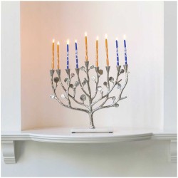Premium Handcrafted Hanukkah Candles - Blue/Orange | Hanukkah | Judaic