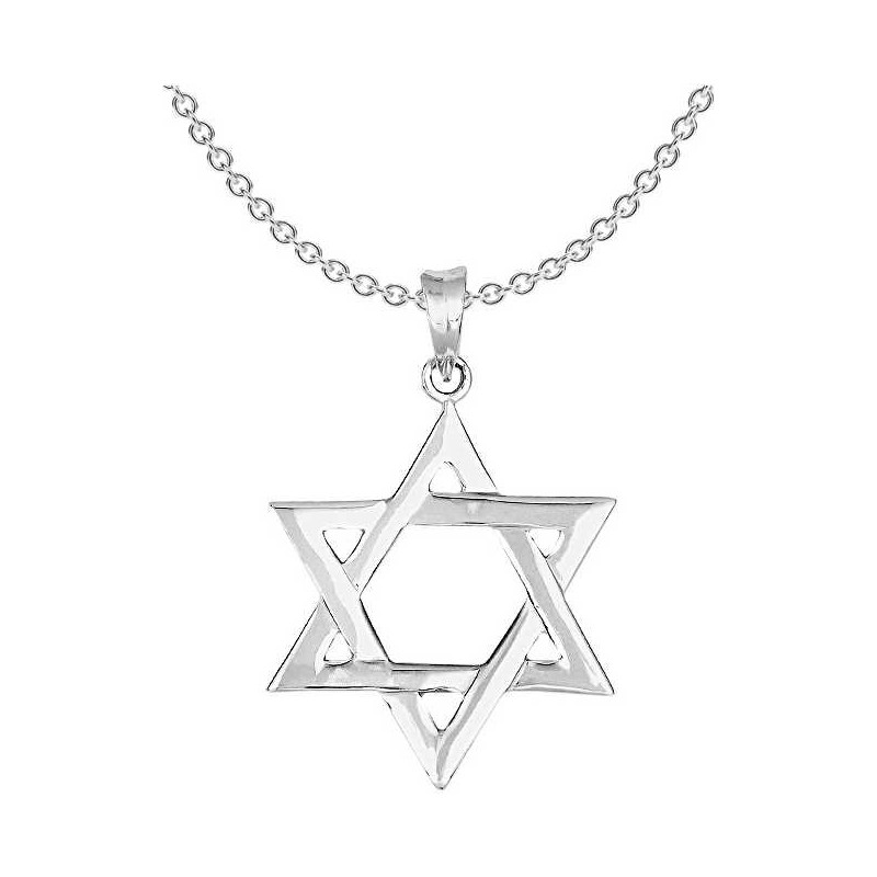 Pendentif étoile de David classique en argent sterling | Bijoux | Judaïca