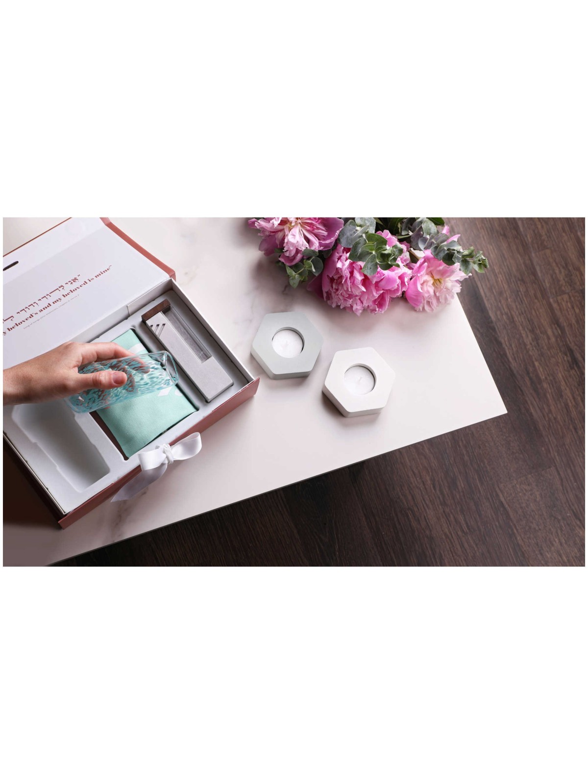 Souvenir de mariage en ciment minimaliste moderne blanc | Mariage | Judaïca