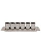 Silver Jerusalem Lasercut Kiddush Serving Cup Set  | Kiddush Cups | Ju