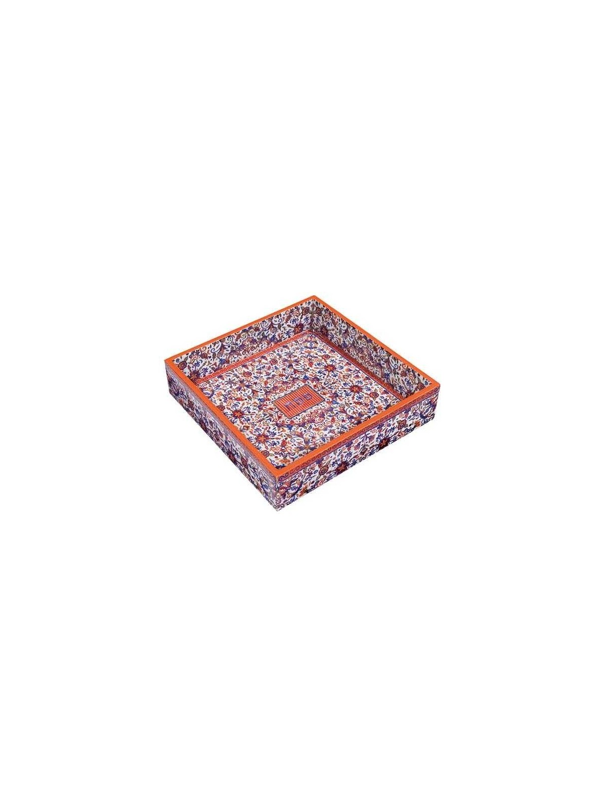 Multicolor Oriental Printed Wooden Matzah Tray By  | Passover | Judaic