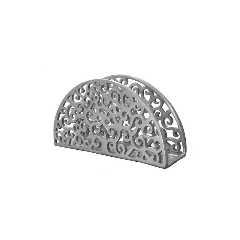 Porte-serviettes en aluminium en dentelle argentée par Yair Emanue | Articles pour la maison | Juda