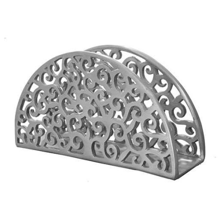 Porte-serviettes en aluminium en dentelle argentée par Yair Emanue | Articles pour la maison | Juda