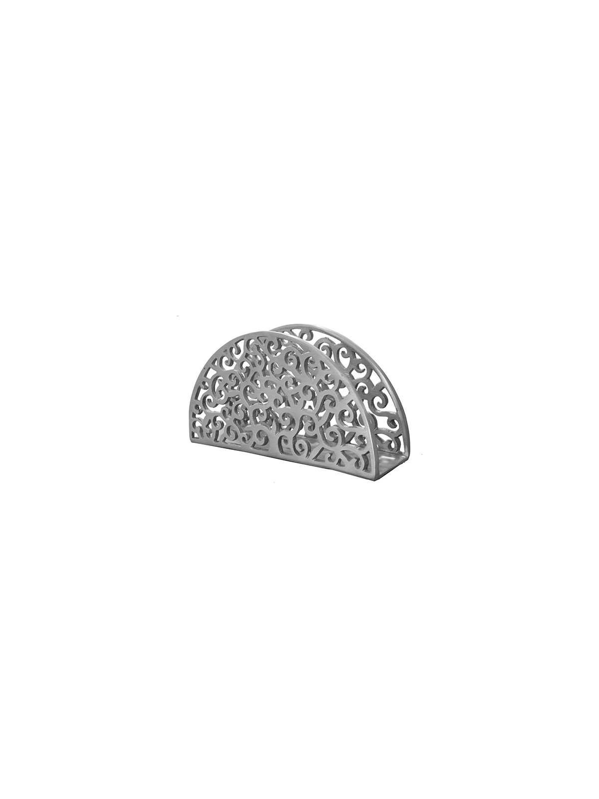 Porte-serviettes en aluminium en dentelle argentée par Yair Emanue | Articles pour la maison | Juda