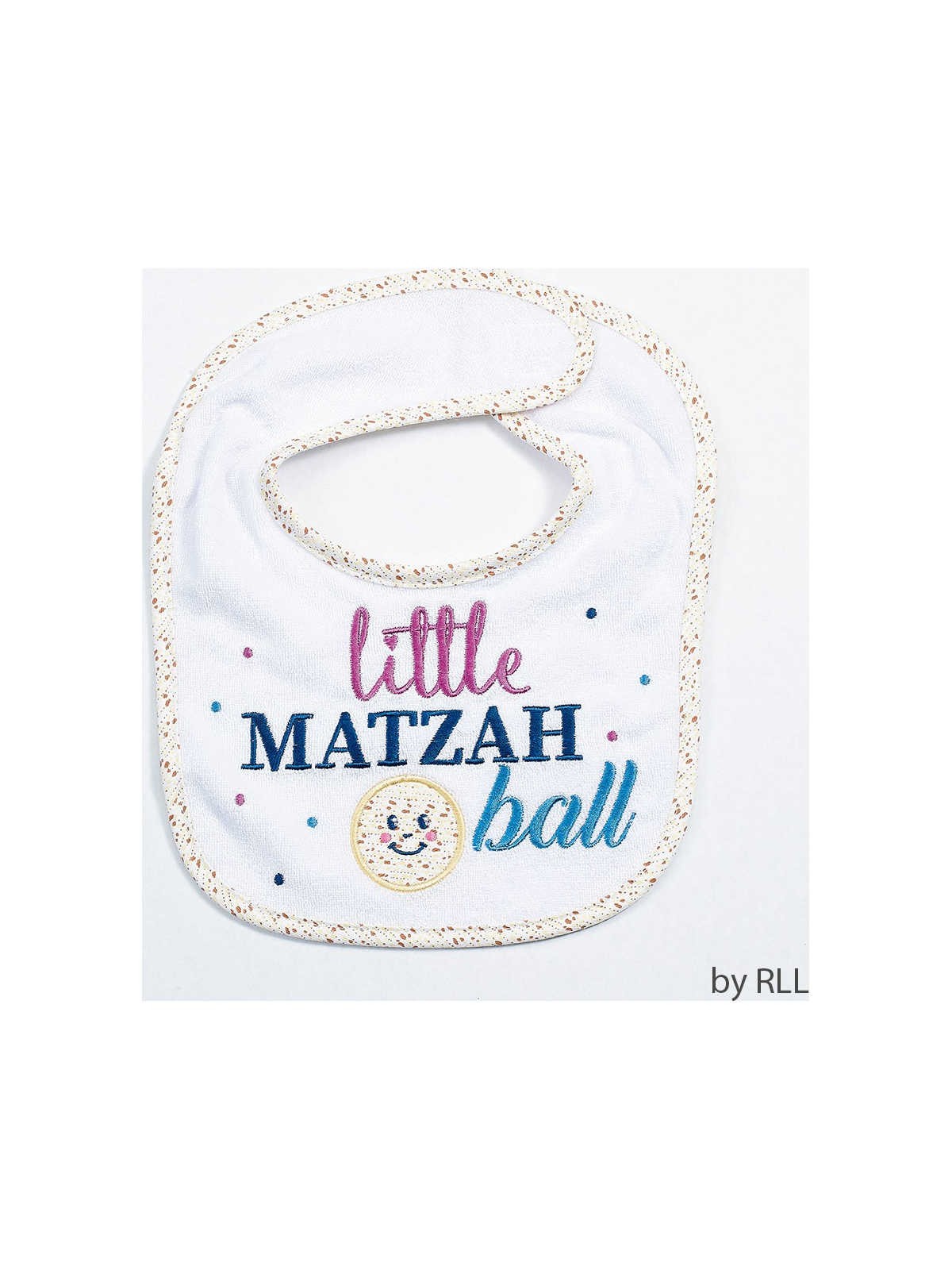 Little Matzah Ball Embroidered Passover Bib | Passover | Judaica