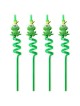 Green Frog Passover Wiggly Straws - Pack Of 4 | Passover | Judaica