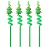 Green Frog Passover Wiggly Straws - Pack Of 4 | Passover | Judaica