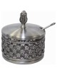 Floral Pewter Decorative Dish With Glass Insert &  | Rosh Hashanah | J
