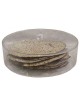 Boîte à matzah ronde en lucite claire | Pâque | Judaïca