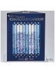 Bougies de Hanoucca haut de gamme – Décoration à la main bleue/blanche | Hanoukka | judaïque