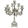 Silver Plated Floral 9 Branch Candelabra | Candle Holders | Judaica