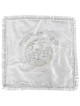 4 tasses carrées Matzah Cove à franges blanches et argentées | Pâque | judaïque