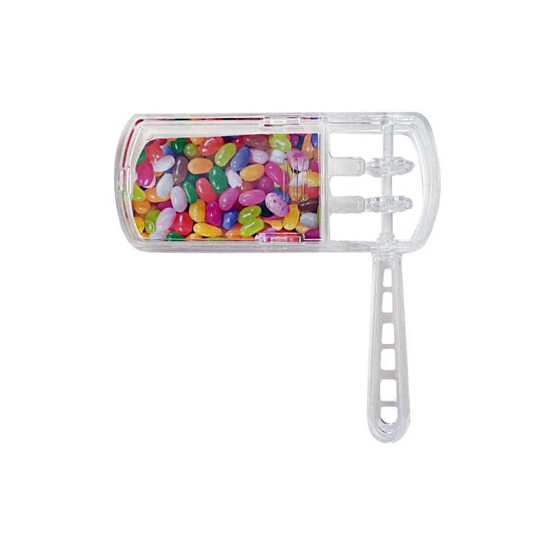 Gragger transparent remplissable en plastique petit | Pourim | Judaïca